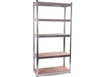 Aga Scaffale In Metallo 180X90X40 Cm 5 Ripiani