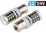 Vision R5W/R10W Ba15S 12/24V Lampadina 39X 2016 Smd Led, Non Polare, Canbus, Bianco, 2 Pz.