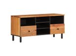 Mobile Tv 100X33X46 Cm In Legno Massiccio Di Acacia