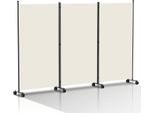Jopassy Schermo Con Rotelle 3 Pezzi Beige 263X181 Cm Divisorio Pieghevole Parete Divisoria Per Esterni Schermo Privacy Per Giardino Divisorio Per Ambienti