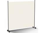 Tolletour Schermo Su Rotelle Divisorio Per Esterni Giardino Parete Divisoria Spagnola 1 Pezzo Beige 187X181 Cm