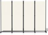 Jopassy Schermo Con Rotelle 4 Pezzi Beige 228X181 Cm Divisorio Pieghevole Parete Divisoria Per Esterni Schermo Privacy Per Giardino Divisorio Per Ambienti