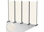 Schermo Su Rotelle 4 Pezzi Beige 228X181 Cm Divisorio Per Esterni Giardino Parete Divisoria Spagnola Parete Divisoria Per Ambienti