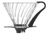 Hario VDG-03B Filtro Caffè Misura 03 Vetro / Plastica, Per 1 - 6 Tazze Ø 13,5 Cm, H 12 Cm, Trasparente/Nero