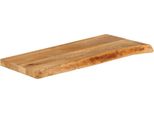 Vidaxl Piano Del Tavolo Con Bordo Ad Albero 90X40X2,5 Cm In Legno Massiccio Di Mango