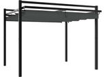 Vidaxl Padiglione Da Giardino Con Tetto Estensibile Antracite 3X3 M Alluminio