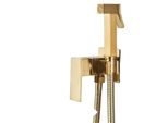 Miscelatore Per Bidet, Finitura Oro Spazzolato, Design A Parete, Oro Spazzolato A