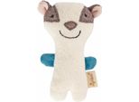 Sigikid Greifling Dachs Sigibaby, Greifspielzeug, Babyspielzeug, Spielzeug, Baby, Baumwolle, Weiß / Blau, 39987