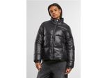 Urban Classics Donna Giacca Puffer Corta Riciclata Lucida Nera - L