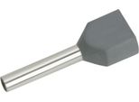 100X Terminali Isolati A Doppia Anima 2×0,75 Mm² Grigio – Terminali Per Doppia Cablaggio – Terminali Con Isolamento Grigio – Terminali Per Installazioni Elettriche E Quadri Elettrici – Confezione Da 100 Pezzi [05721]