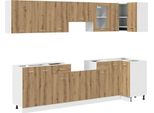 Vidaxl Set Di Armadietti Da Cucina 11 Pezzi Lyon Artisan In Legno Di Quercia