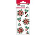 Stelle Di Natale In Cristalli Autoadesivi 35X35Mm 9Pcs