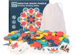Puzzle In Legno Aga Forme Geometriche 180 Pezzi