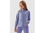 Giacca In Pile Da Bambina 4F Blu Navy Sagomata Taglia 122