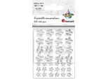 Fiori Di Cristalli Autoadesivi 52Pz Argento