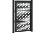 Vidaxl Cancello Da Giardino Nero 100X150 Cm In Acciaio Con Design A Croce