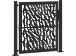 Vidaxl Cancello Da Giardino Nero 100X100 Cm In Acciaio Trace Design