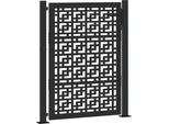 Vidaxl Cancello Da Giardino Nero 100X125 Cm In Acciaio Con Design A Croce