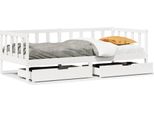 Vidaxl Letto Da Giorno Con Cassetti Bianco 80X200 Cm In Legno Di Pino