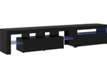 Syfax™ Mobile Tv Con Led 2 Pcs Rovere Nero 215 X 36,5 X 40 Cm
