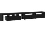 Syfax™ Mobile Tv Con Led 3 Pcs Rovere Nero 290 X 36,5 X 40 Cm