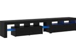 Syfax™ Mobile Tv Con Led 2 Pcs Rovere Nero 230 X 36,5 X 40 Cm