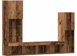 Syfax™ Mobile Tv 4 Pcs Legno Vecchio Legno Multistrato