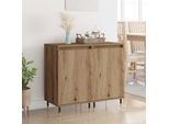 Vidaxl Credenza 2 Pezzi Rovere Artigianale 40 X 35 X 70 Cm