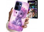 Custodia Per Oppo Find X5 Lite - Dolce Elefantino Su Sfondo Rosa Custodia + Pellicola Protettiva