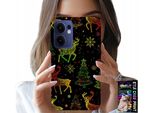 Custodia Per Oppo Find X5 Lite - Renna, Fiocco Di Neve, Albero Di Natale + Vetro