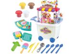 Playgo Set Di Argilla Con Camioncino Dei Gelati - 4 Vasi Di Argilla