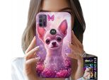 Custodia Per Motorola Moto G10 / G30 - Dolce Chihuahua Su Sfondo Rosa Con Fiori