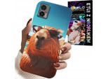 Custodia Per Motorola Edge 30 Neo - Capibara Carino, Custodia Capibara + Pellicola Protettiva