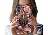 Custodia Per Motorola Edge 30 Neo - Motivi Femminili Lucchetto Cuore Custodia + Pellicola Protettiva