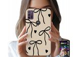 Custodia Per Motorola Moto G10 Power - Nastri Beige Con Fiocchi Motivi Alla Moda