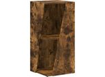 Vidaxl Scaffale Laterale Rovere Affumicato 33 X 32 X 70,5 Cm Materiale Ligneo