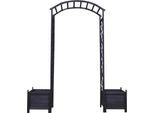 Fioriera Con Arco A Traliccio Arco Di Rose Legno Nero