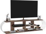 [Mobile Tv Robertsfors 180X31X42Cm Color Noce E Cromo