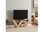 [Mobile Tv Nome Tavolo Tv Mobile Tv Con 2 Ripiani Cassettiera Mobile Tv 110X30X40Cm Rovere