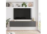 Mobile Tv Lapinlahti 140X31,5X29,5 Cm Color Legno E Antracite
