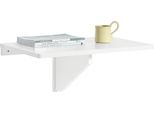 Sobuy Tavolo Da Parete - Tavolo Pieghevole - Legno - Tavolo Da Pranzo - Bianco - Legno 60 X 40 Cm