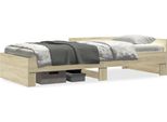 Vidaxl Struttura Letto Senza Materasso Rovere Sonoma 90X190 Cm Materiale A Base Di Legno