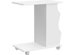 Sobuy Tavolino Con Alloggiamento Per Ipad Tavolino Da Caffè Tavolino Per Laptop Tavolino Da Caffè - Bianco