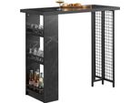 Tavolo Da Bar Di Design Sobuy, Tavolo Da Pranzo, Tavolo Da Cucina, Tavolo Da Bistrot Con 3 Ripiani, Tavolo Da Bar Con Porta Bicchieri E Bottiglie Di Vino, Per Cucina, Sala Da Pranzo