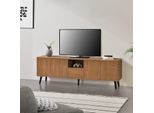 Mobile Tv Hedemora Stampato E Aperto 140X30X45,5 Cm Color Legno