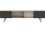 [Mobile Tv Assens 160X31X40Cm Rovere E Nero