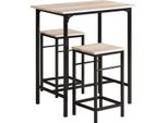 Sobuy Tavolo Bistrot 3 Pezzi Con 2 Sedie Set Tavolo Bar Tavolo Da Pranzo