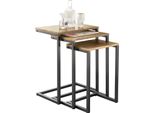 Set Di 3 Tavolini Da Caffè Sobuy, Set Di 3 Tavolini Impilabili, Tavolini Nidificati, Tavolino Da Caffè, Tavolini, Stile Industriale