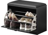 Sobuy Panca Porta Scarpe Panca Scarpiera Con 1 Ribalta | Nero | 60 X 30 X 47 Cm