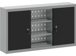 Vidaxl Armadio Per Attrezzi Con Ripiano Nero E Grigio 50 X 20 X 55 Cm
